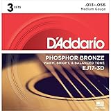 D'Addario A-Git.Saiten EJ17-3D 13-56 Phosphor Bronze 3er Set