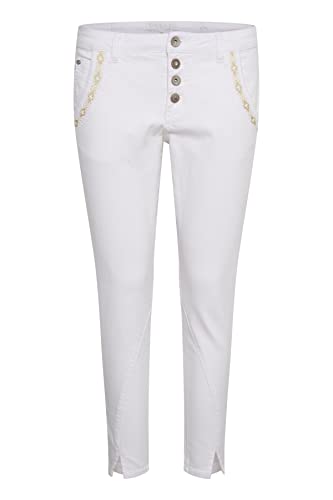 Cream Damen Crholly Baiily Fit 7/8 Jeans, Weiß-Snow White, W30
