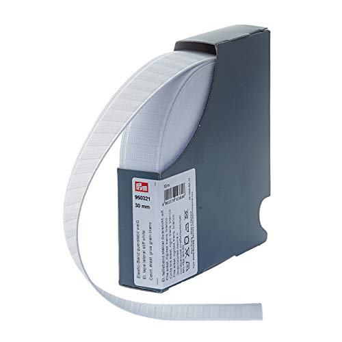 Prym 950321 Elastic-Band querstabil 30 mm weiß, 68% PES 32% ED