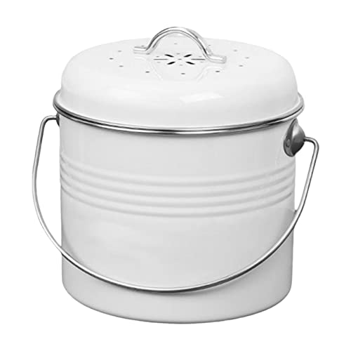 Kompostbehälter Küchentheke – Arbeitsplatte Kompostbehälter mit Deckel |Lebensmittelrecycling-Eimer mit Deodorant-Schicht Küchenabfall-Eimer Eimer (Color : 2 Pcs Single Attribute)