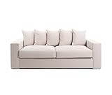 Amaris Elements | 'Cooper' 3 Sitzer Sofa Stoffbezug Greige/beige 2.25m in 5 Farben und 4 Größen