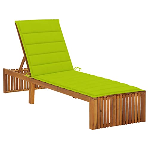 DYRJDJWIDHW liegestuhl klappbar,gartenliege klappbar,klappliege,Sonnenliege mit Auflage Akazie Massivholzliegestuhl,liegestuhl klappbar,gartenliege wetterfest,