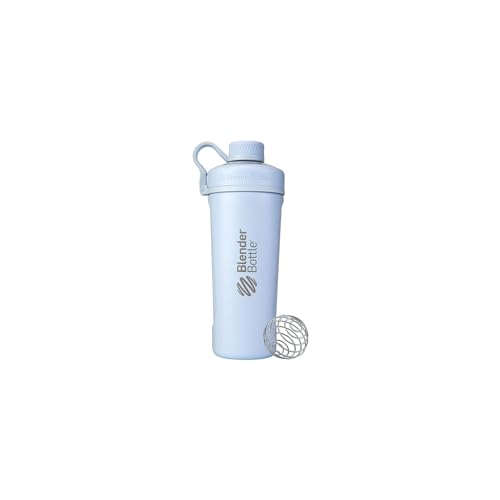 BlenderBottle Radian Edelstahl Trinkflasche,Thermoflasche mit BlenderBall,geeignet als Wasserflasche,Protein Shaker und Fitness Shaker,BPA frei,Doppelwandig,Vakuum isoliert - Arctic Blue, 770 ml