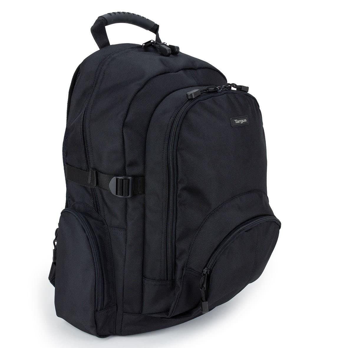 Targus CN600 Laptop-Rucksack, leicht, mit 20 l Fassungsvermögen, mehreren Taschen, gepolstertem Fach, passend für Laptops bis zu 16 Zoll – Schwarz