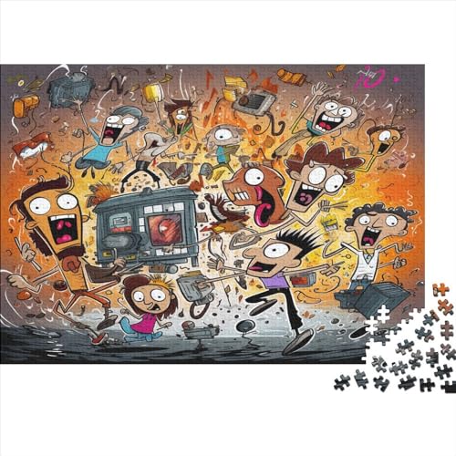 3D-Puzzle 1000 Teile Für Erwachsene Cartoon Characters 1000-teiliges Puzzle Lernspiele Heimdekorationspuzzle 1000pcs (75x50cm)