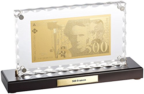 St. Leonhard Goldscheine: Vergoldete Banknoten-Replik 500 Französische Francs (Geld-Schein in Gold)