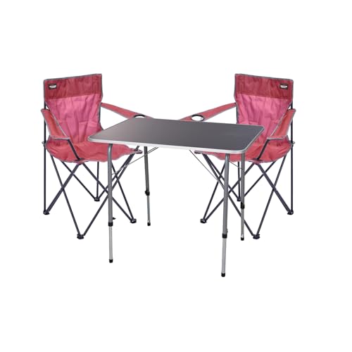 Mojawo 3er Set Outdoor Möbel Campingmöbel Camping Garnitur Set Oxford Bezug Outdoor Camping Anglerstuhl Aluminium Tisch klappbar