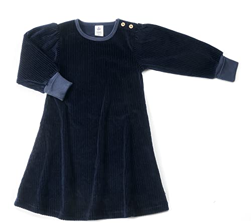 Leela Cotton Kinder Cordkleid Bio-Baumwolle Kleid 2624 (98-104, Nachtblau)