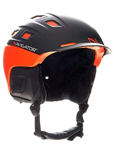 NAVIGATOR Parrot Ski-Helm und Snowboardhelm mit TÜV & CE-Zertifiziert, Dank innovativer Kombination aus ABS & Inmould Technologie hat Dieser Helm weniger Gewicht bei gleicher Sicherheit, ORANGE, XS-M