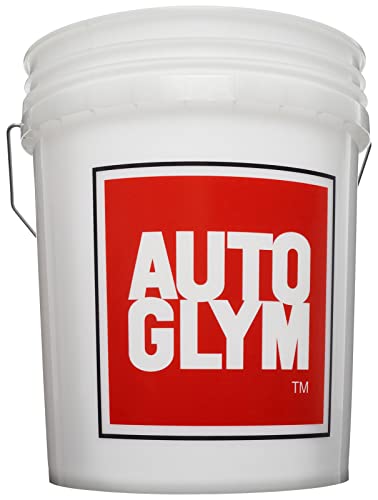 Autoglym Auto Wascheimer, 20-Liter Fassungsvermögen, Robuster Putzeimer für Fahrzeugwäschen, Transparenter Kunststoff-Eimer mit Metallgriff, Einfach Shampoo und Wasser Hineinfüllen