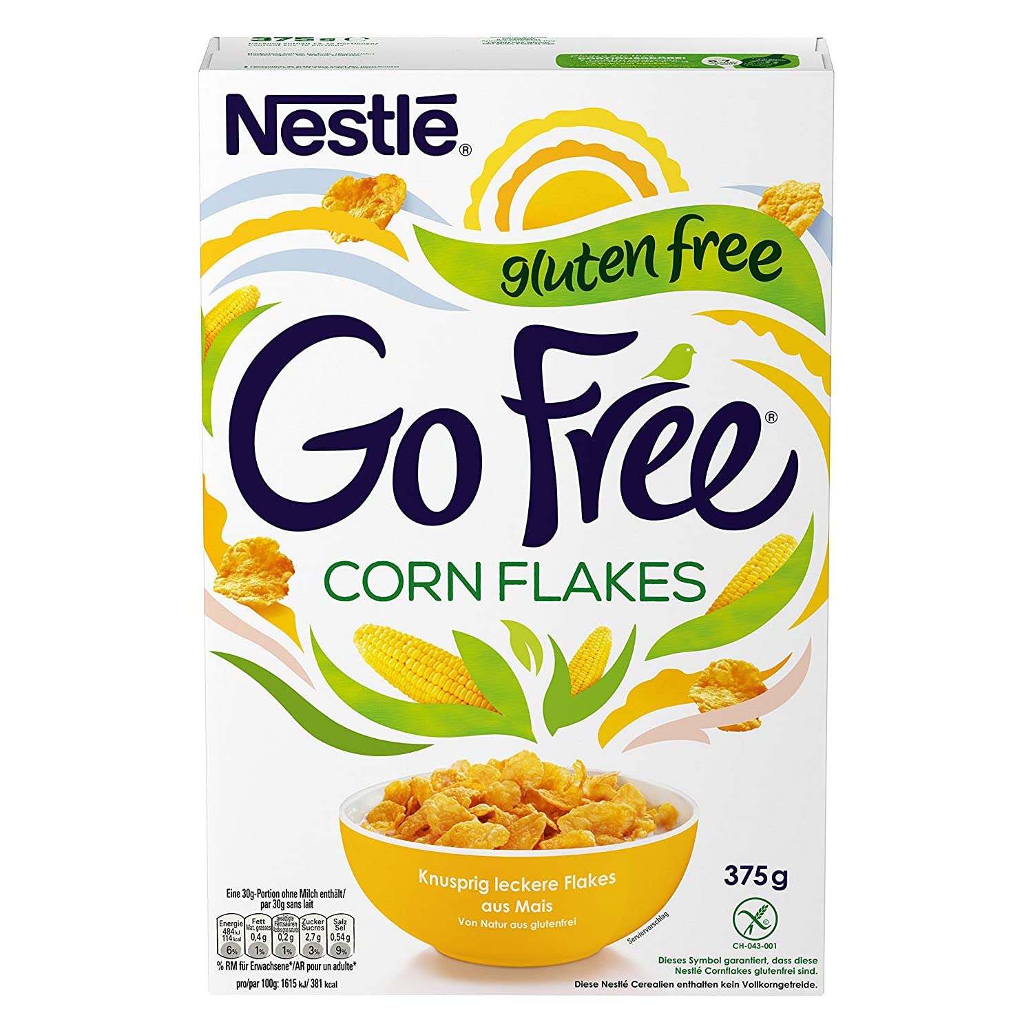 Go Free Cornflakes - geschmackvoll glutenfrei! 10x375g