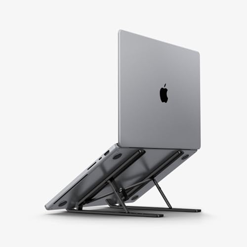 Spigen Universal Faltbarer Laptop-Ständer mit 6 Stufen und Mehreren Winkeln Kompatibel mit Laptops von 10-15.6 Zoll