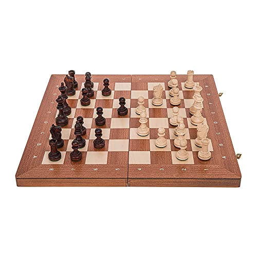Square - Pro Schach Nr 4 Mahagoni AG - Schachspiel aus Holz - Schachbrett & Staunton 4