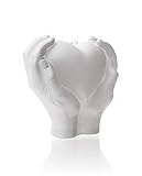 Candellana Kerze Hand Love Edition | Höhe: 16 cm | Weiß | Handgefertigt in der EU, 15.2 x 15.2 x 15.2 cm