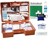 Erste-Hilfe-Koffer M2 + für Betriebe DIN 13157 EN 13157 von HM-Arbeitsmedizin mit Beatmungshilfe, Wundreinigung, Verbandbuch & Hygiene-Ausstattung