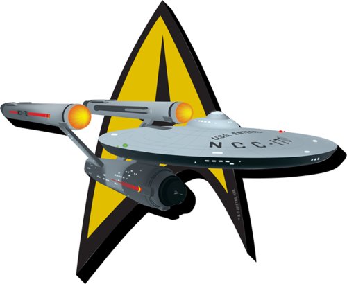 Aquarius Star Trek Schiff & Insignia Funky Chunky Magnet