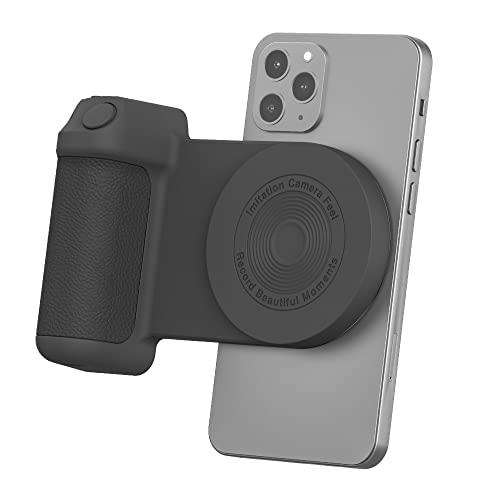 Magnetische Kamera Griff Foto Halterung Smart Bluetooth Handy Anti-Shake Selfie Gerät Magsafe Desktop Wireless Charging (Bluetooth, Schwarz)