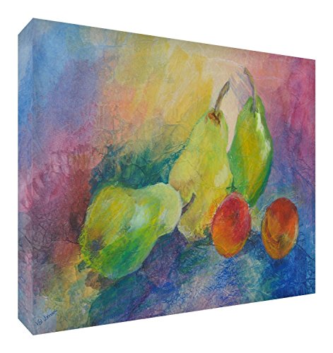 Feel Good Art VJ-FRUITYTUTTY1216-15IT Obstkorb Bild auf Leinwand, Kunstdruck auf Galerie, original stilisiert, Künstler Val Johnson 78 x 115 cm Mehrfarbig