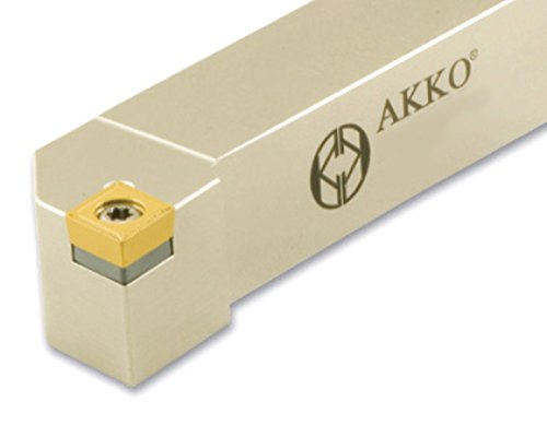 AKKO External Turning Toolholder, Metal Lathe Tool, Indexable Alpha Coated CNC Machining Tools, Industrial Metal Working Tools for HSS, Stainless Steel, SCLCR 2525 M09, Right Hand