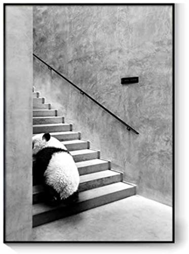 YaShengZhuangShi Drucke für Wände 40x60cm kein Rahmen Nordic Schwarz-Weiß-Tier Panda Zebra Korridor Bild Wand Poster Malerei Kunst Home Decor