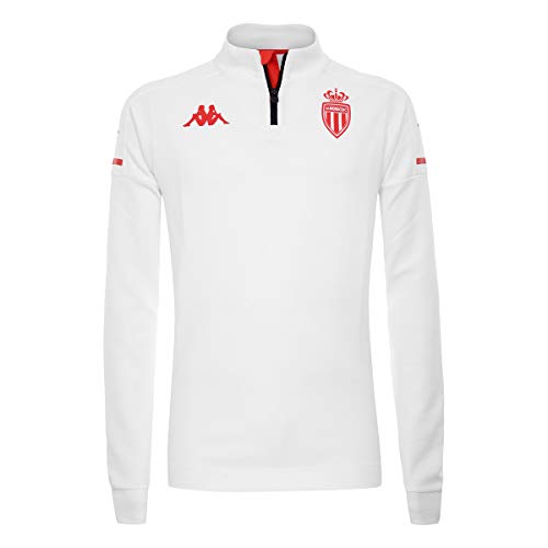 Kappa Herren ABLAS PRO 4 Monaco Sweatshirt, weiß/rot, FR (Hersteller Größen : XXL)