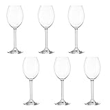 montana pure Weißwein-Gläser, 6er Set, spülmaschinenfeste Weißwein-Kelche, Wein-Glas im klassischen Stil, Glaskelch für Weißwein, 250 ml, 042386