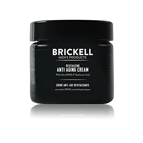 Brickell Men's Gesichtscreme Männer - Revitalisierende Anti Aging Creme für Männer - Natürliche & organische Anti Falten Creme - Mit Aloe, DMAE & Hyaluronsäure - 59 ml - Parfümierte Nachtcreme