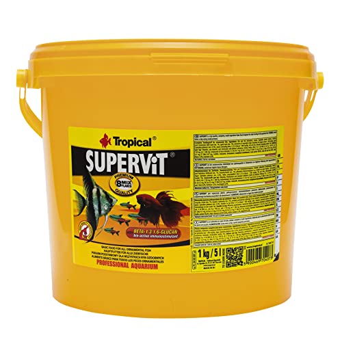 Tropical Supervit Premium Hauptfutter (Flockenfutter) für alle Zierfische, 1er Pack (1 x 5 l)