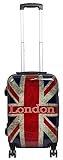 Trendyshop365 Polycarbonat Reisekoffer Trolley Hartschale - Design Union Jack England London British (Handgepäck 55cm - 36 Liter)