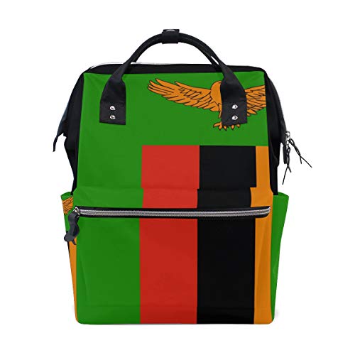 Zambia Flag Mommy Bags Muttertasche Wickeltasche Daypack Wickeltasche für Babypflege