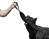 Dingo Gear Baumwolle-Nylon Beißwurst für Hundetraining K9 IGP IPO Obiedence Schutzhund Hundesport 45 x 8 cm, 1 Griff Schwarz S00075