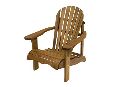 Relaxstuhl aus Holz, Gartensessel mit hoher Rückenlehne, Relaxsessel mit geformter Sitzfläche, Gartenstuhl, Holzstuhl