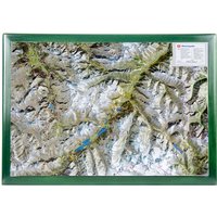 Georelief 3D Reliefkarte Oberengadin