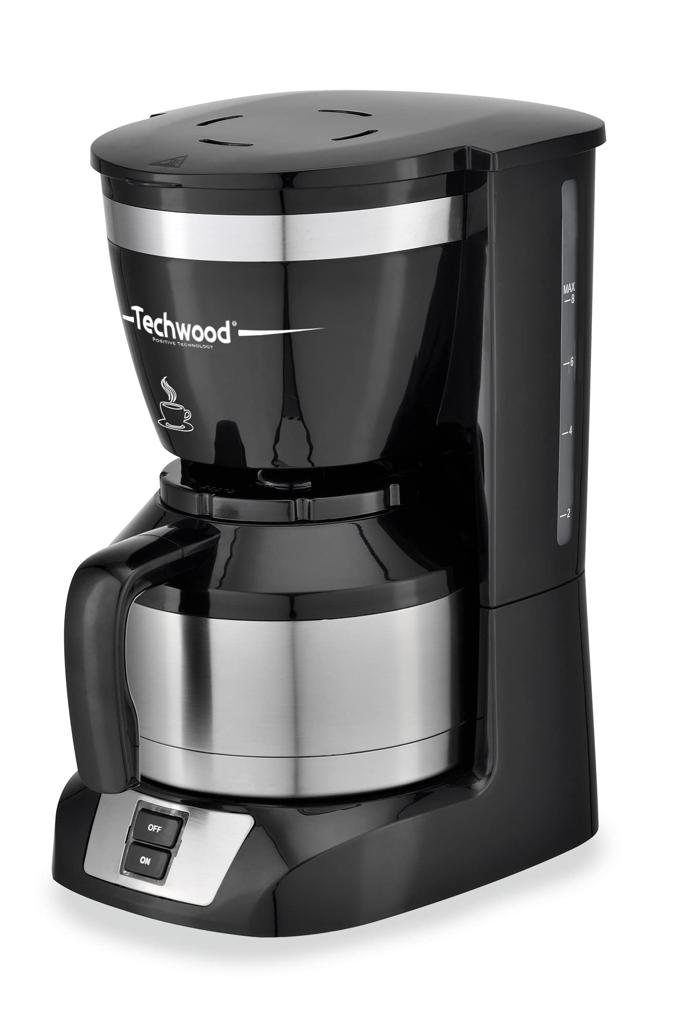 Techwood TCA-1086I Kaffeemaschine, Edelstahl, isoliert