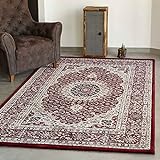 VIMODA Klassisch Orient Teppich dicht gewebt in Dunkel Rot, Maße:200 x 290 cm