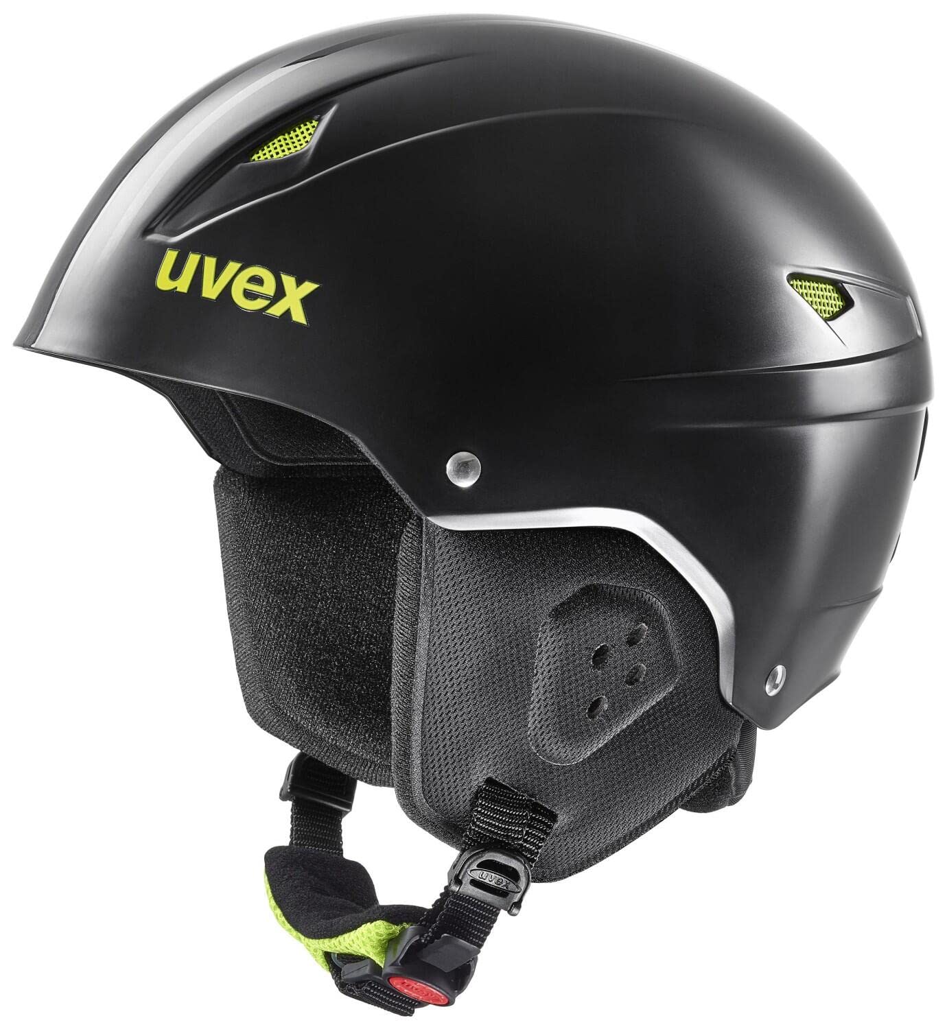 Uvex Eco Skihelm (Größe: 55-58 cm, 20 Black Yellow)