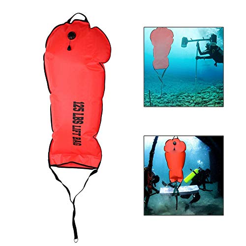 Scuba Safety Lift Bag Scuba Diving Lift Bag Ablassventil Pumpen Tauchzubehör(125 LBS)