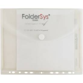 Foldersy 10x FolderSys FolderGreen Sichttasche A4 mit Dehnfalte und Abheftrand - 100% Recycling-PP, mit Klettverschluss 40709-00
