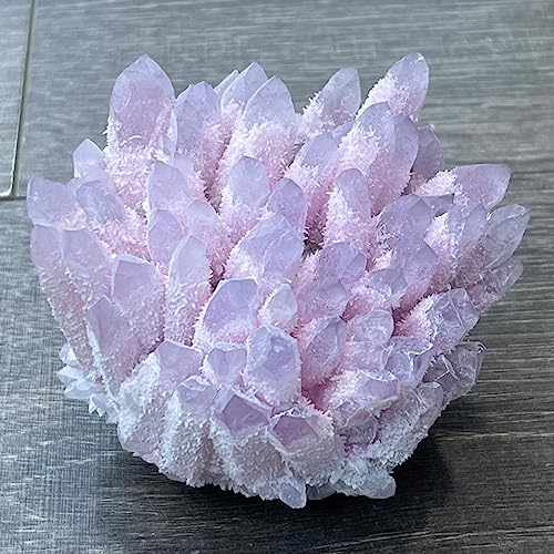 Mineral-Dekoration für Aquarien, natürlicher Bergkristall, Rosa, 500–600 g