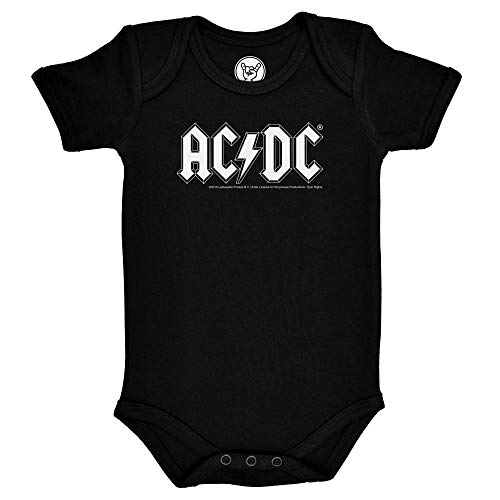 Metal Kids AC/DC (Logo) - Baby Body, schwarz, Größe 68/74 (6-12 Monate), offizielles Band-Merch