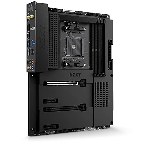 NZXT N7 B550 - N7-B55XT-B1 - AMD B550 chipset (Supports AMD Socket AM4 Ryzen CPUs) - ATX Gaming Motherboard - Integrated Rear I/O Shield - Wifi 6 connectivity - Black