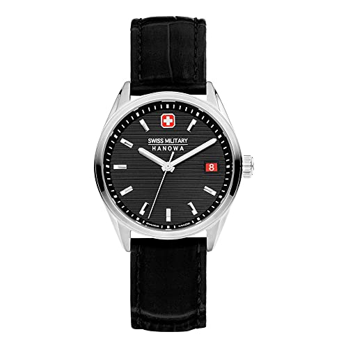 SWISS MILITARY Damen Analog Quarz Uhr mit Leder Armband SMWGB2200140