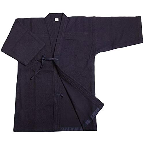 G-like Kendo Kenjutsu Uniform - Traditionelle Japanische Schwertkampfkunst Kostüm Karate Ninja Aikido Training Kleidung Keikogi Jacke Hakama Hose für Männer Frauen (Blau, XL)