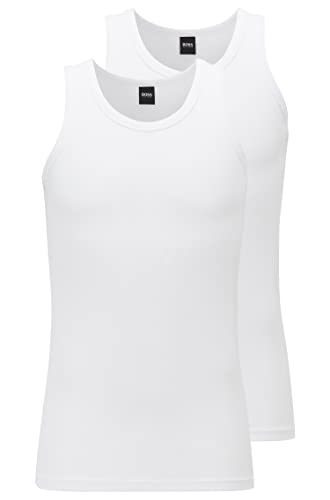 BOSS Herren Tank Top 2P CO/EL T-Shirt, Weiß (White 100), X-Large (2erPack)