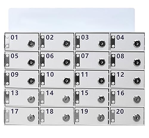 BatanE Acryl-Handy-Aufbewahrungsschrank, Handy-Schließfach mit Türschlössern und Schlüsseln, Zur Wandmontage Telefon-Schließfach, für Office School Classroom Factory,15Slots