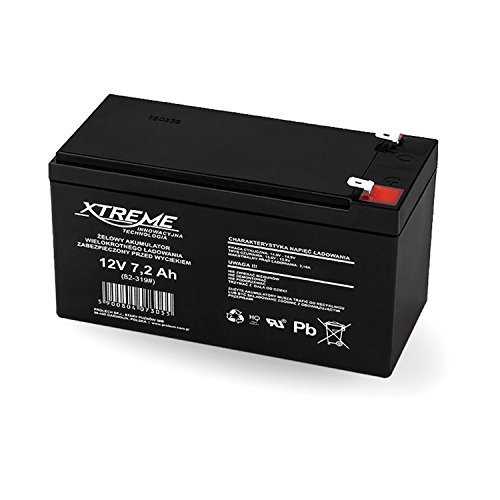 Xtreme Blei-Akku Gel Battery Lead Acid Battery Batterie Akku (12V 7,2Ah)