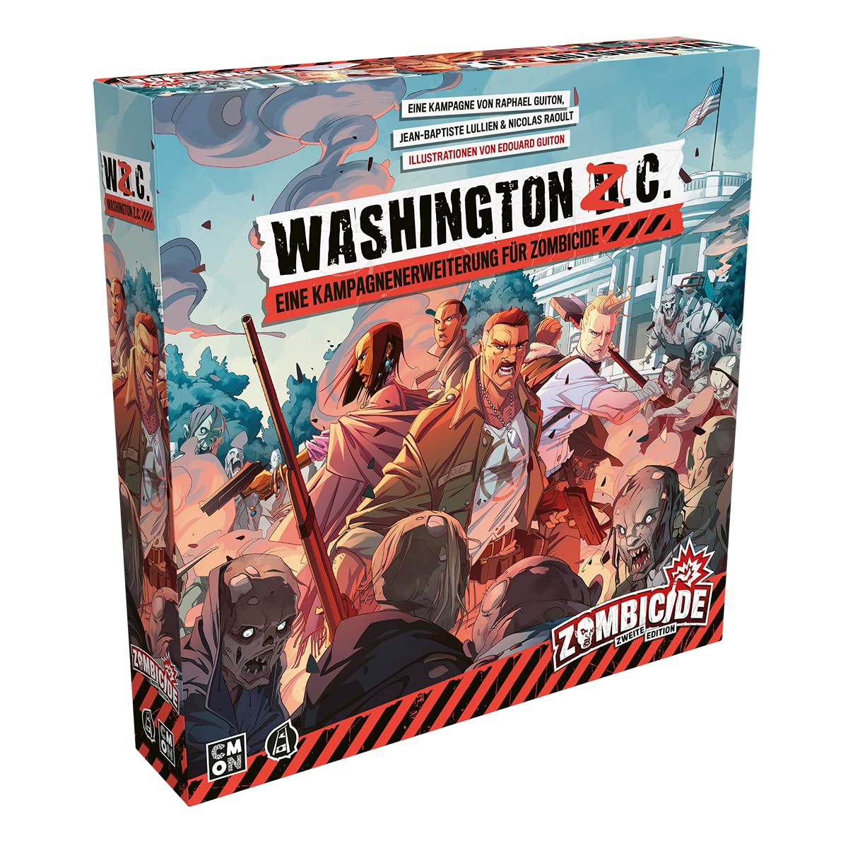 CMON, Zombicide 2. Edition – Washington Z.C., Erweiterung, Kennerspiel, Dungeon Crawler, 1-6 Spieler, Ab 14+ Jahren, 60+ Minuten, Deutsch