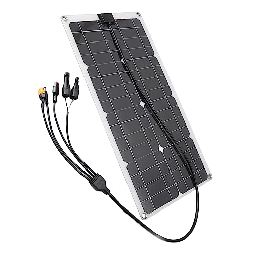 Okuyonic Solarmodul, breite Kompatibilität, hocheffiziente, wasserdichte Solar-Ladeplatine, 18 V Ausgang, 100 W, XT60 Gleichstrom, Anderson-Stecker für Telefon