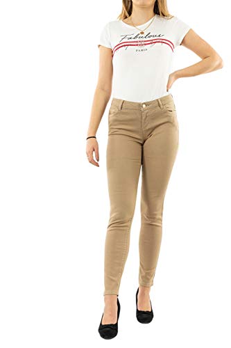 Morgan Damen Pantalon 5 poches Skinny 211-PETRA1 Hose, Beige, 40