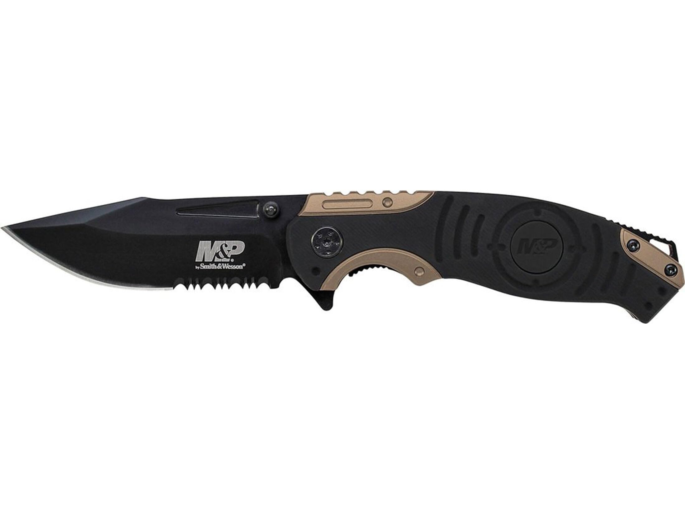 Smith & Wesson Erwachsene M und P Taschenmesser Messer, schwarz, 21 cm